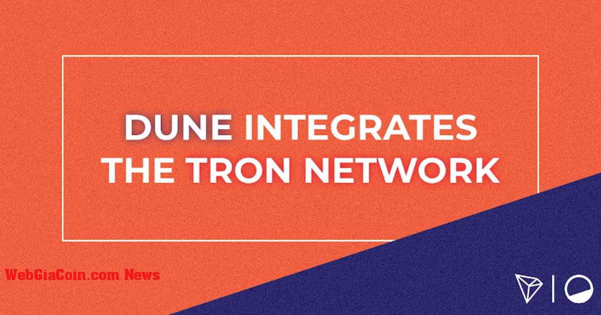 Dune tích hợp mạng TRON và tham gia HackaTRON Season 6 với tư cách là đối tác