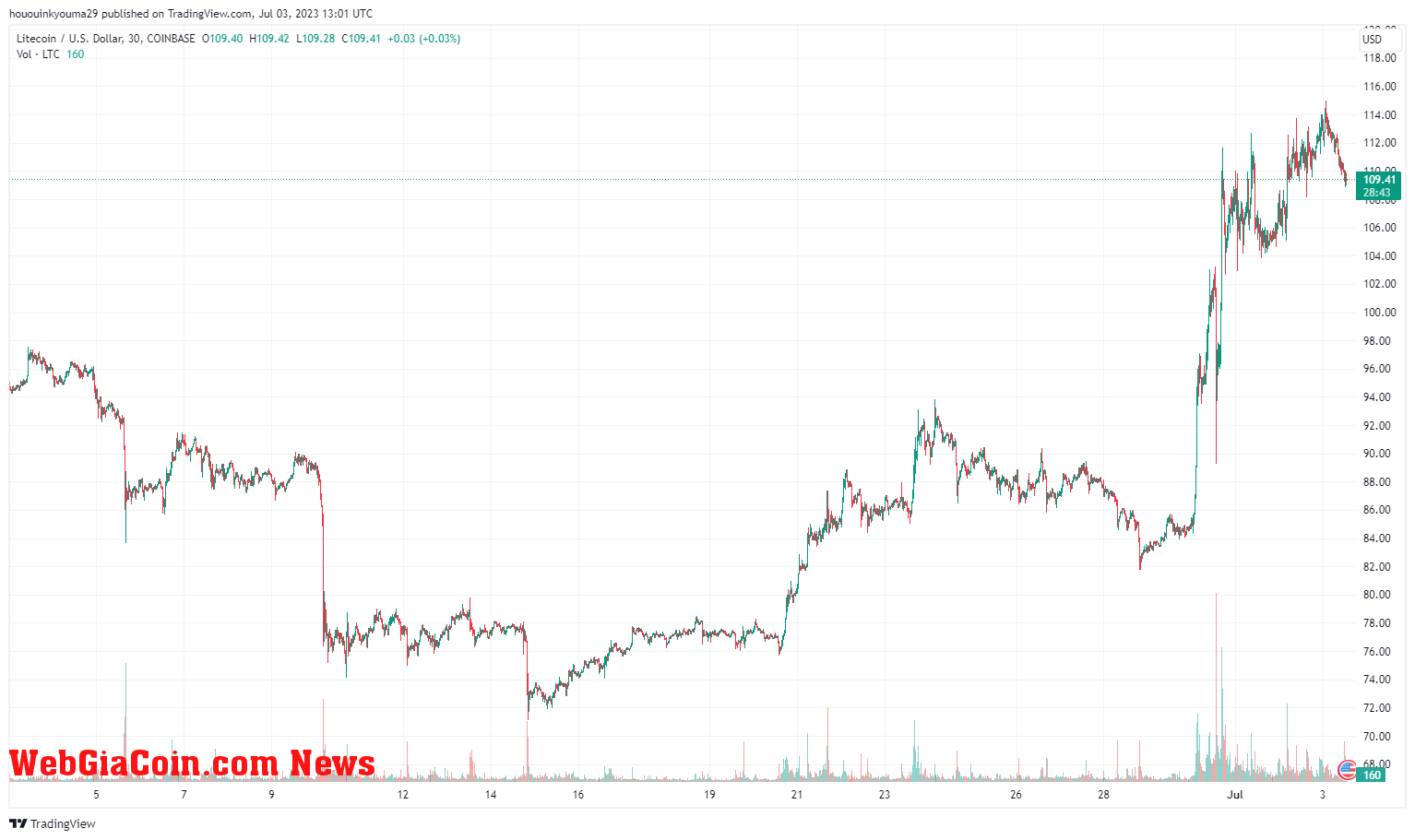 Litecoin Price Chart