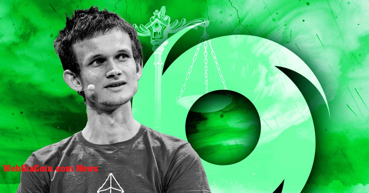 Vitalik Buterin quyên góp hơn 100.000 đô la bảo vệ pháp lý cho các nhà phát triển Tornado Cash