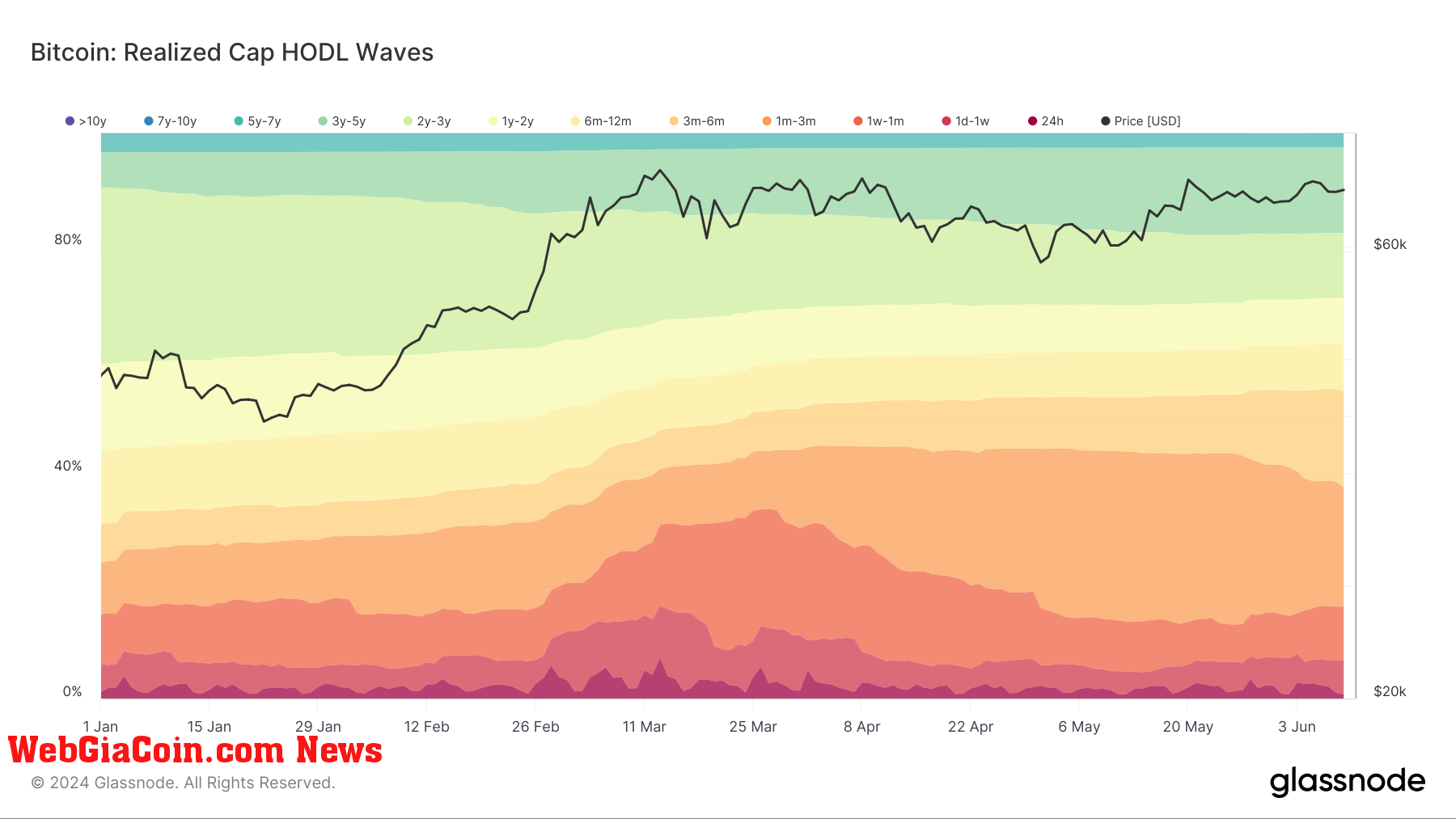 Realized Cap HODL Waves: (Source: Glassnode)