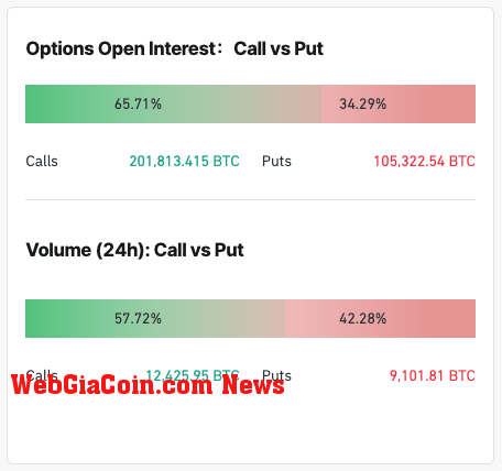 bitcoin options OI calls vs puts