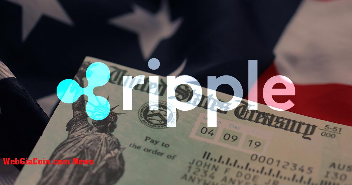Ripple đầu tư 10 triệu USD vào tín phiếu kho bạc Mỹ thông qua OpenEden
