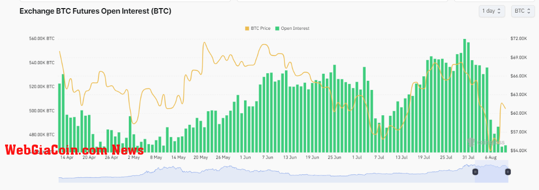 BTC Futures Open Interest: (Source: Coinglass)