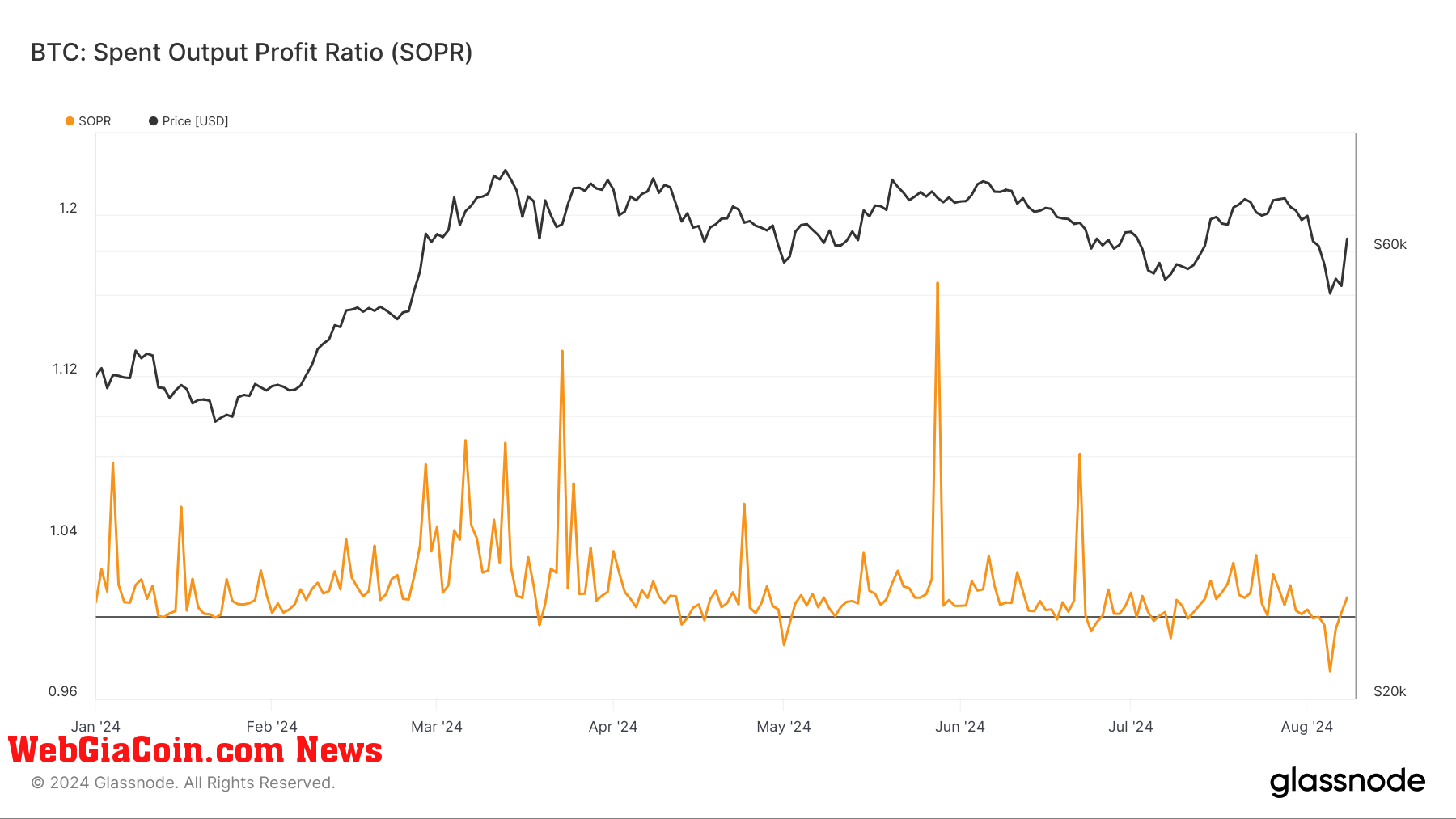 Tỷ lệ lợi nhuận đầu ra của Bitcoin cho thấy sự biến động trong bối cảnh điều chỉnh sau Halving