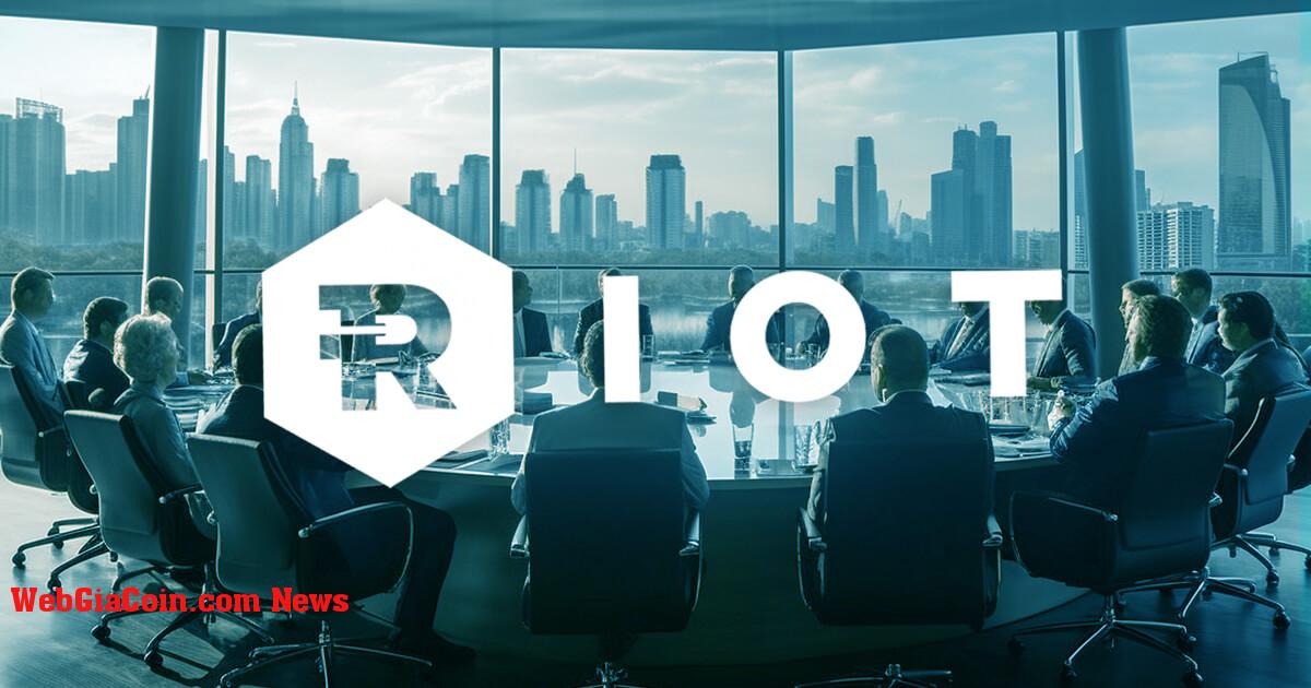 Riot Platforms nhắm mục tiêu thay thế 2 thành viên hội đồng quản trị còn lại của Bitfarms