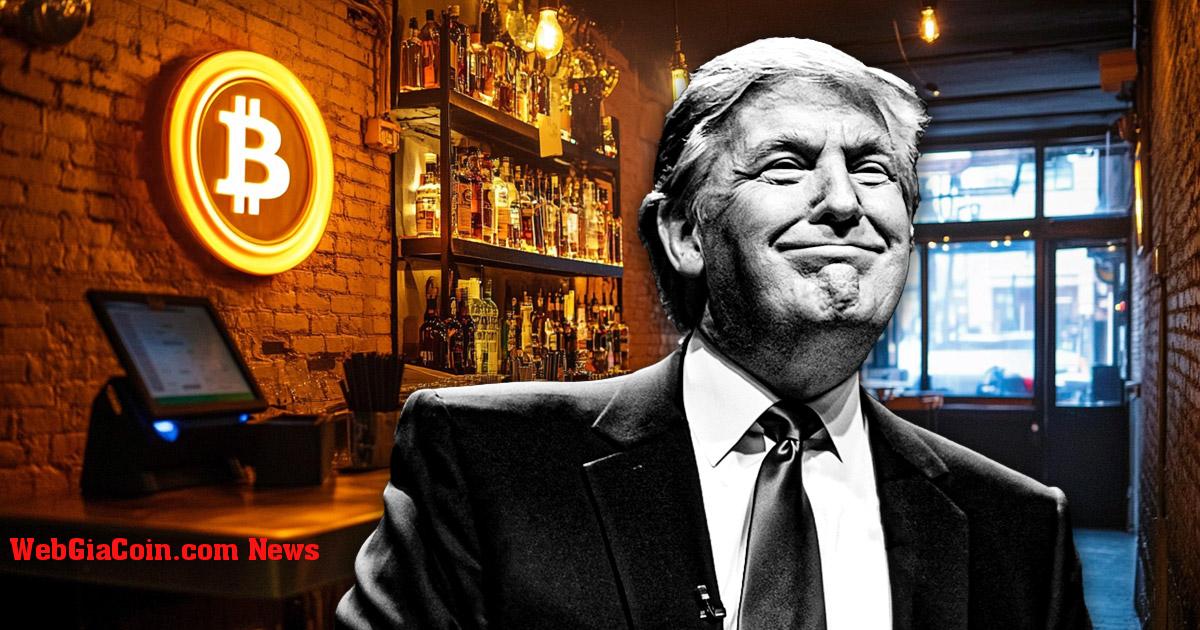 Trump tham gia giao dịch Bitcoin tại quán bar PubKey ở New York