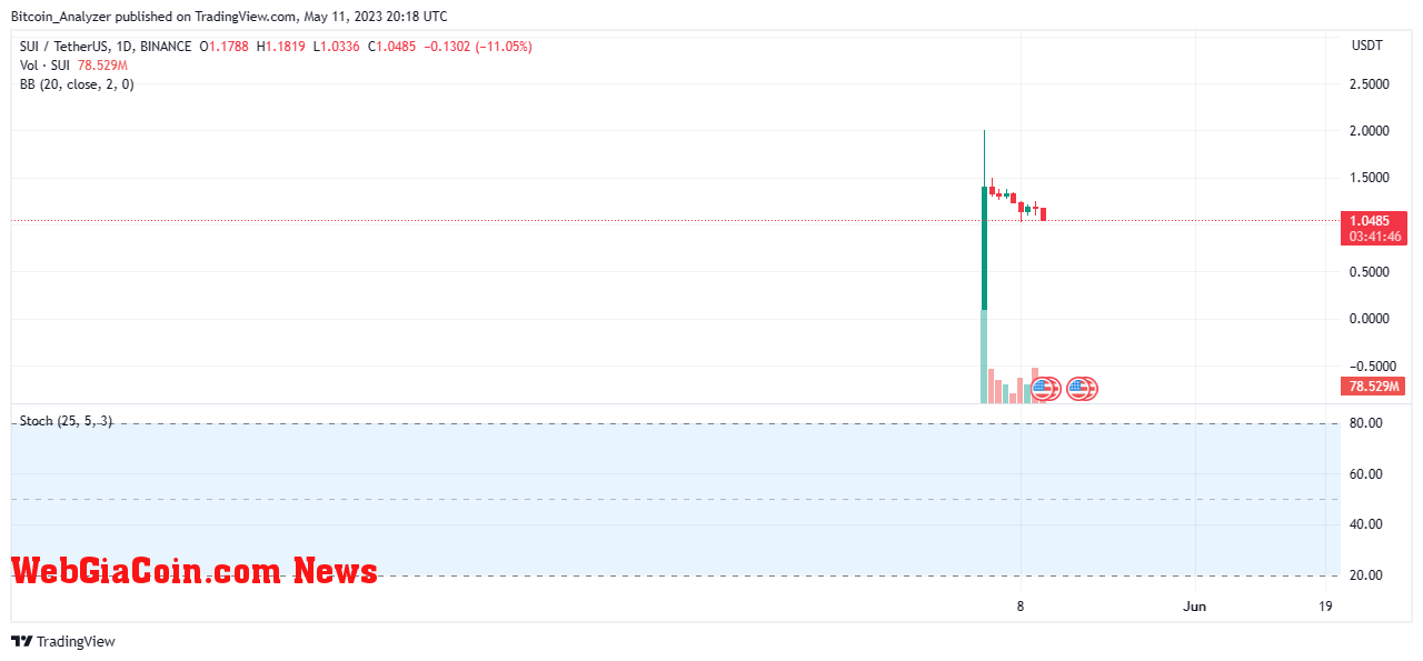 SUI Price On May 11| Source: SUIUSDT On Binance, TradingView