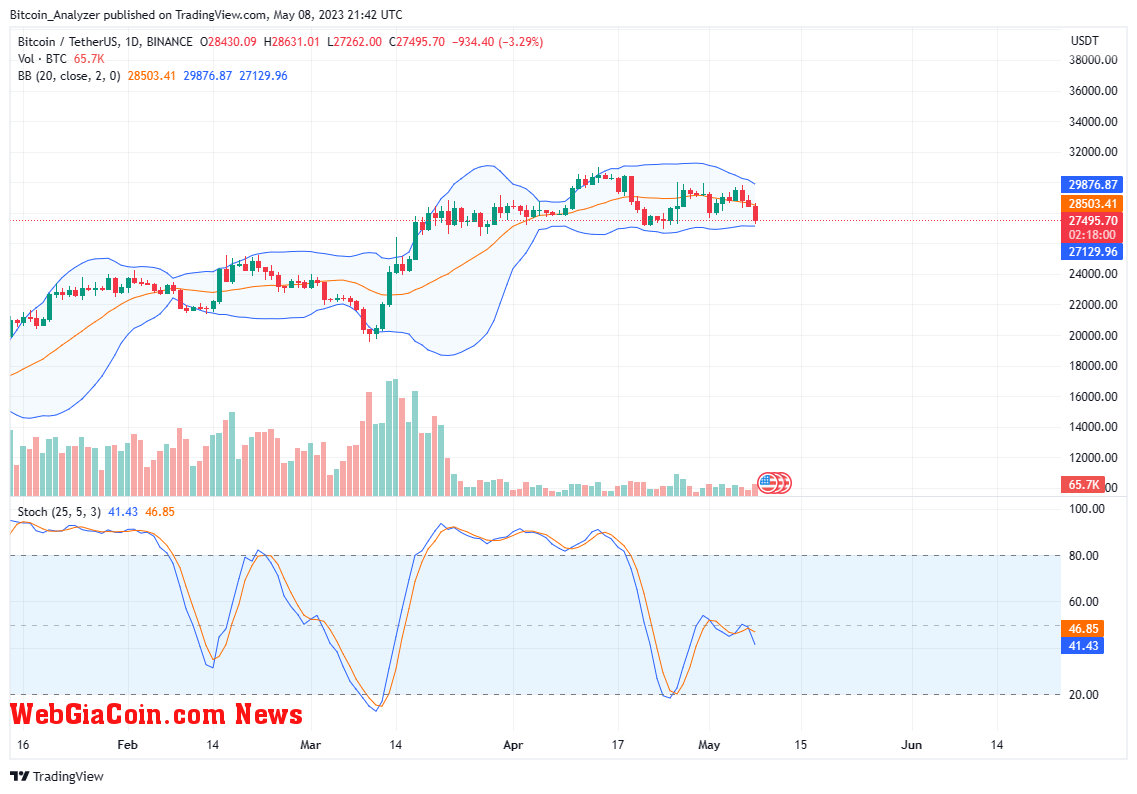 Bitcoin Price On May 8| Source: BTCUSDT On Binance, TradingView