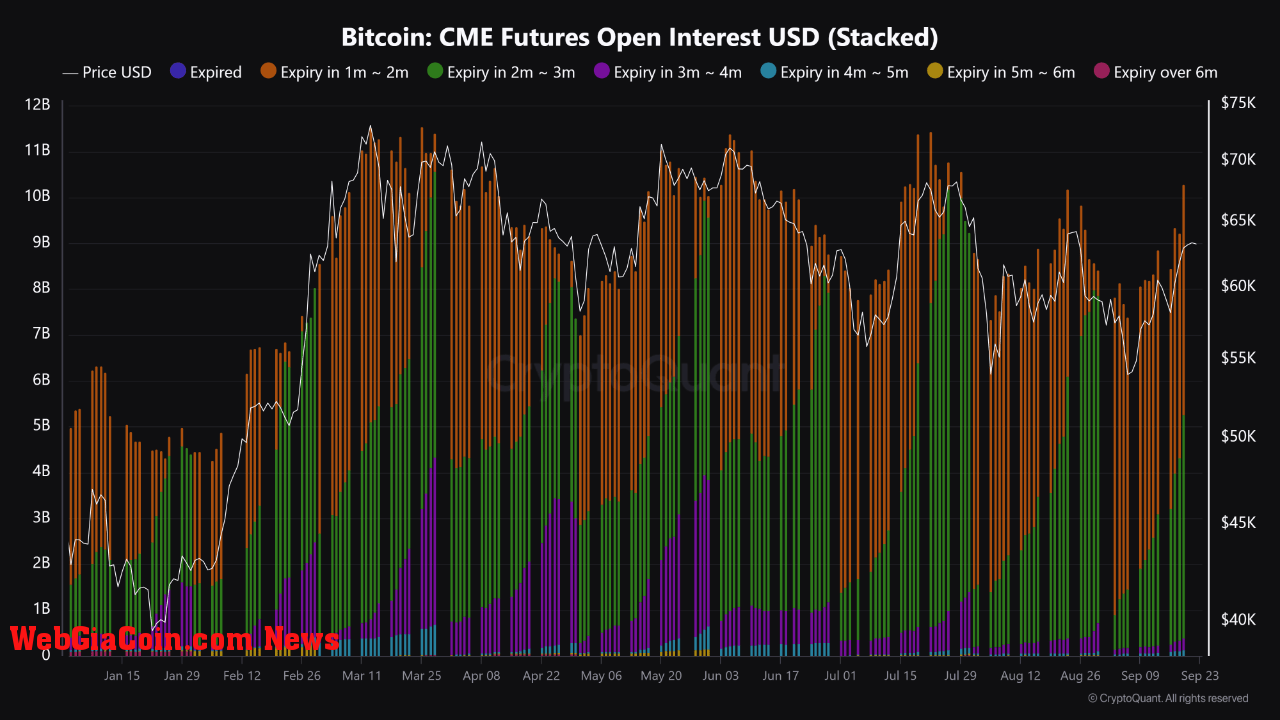 Bitcoin CME futures open interest.