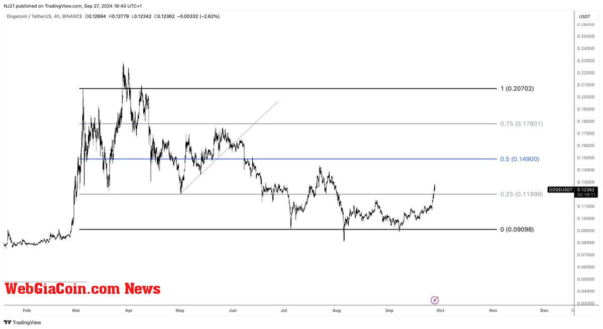 Dogecoin price targets for potential rally.