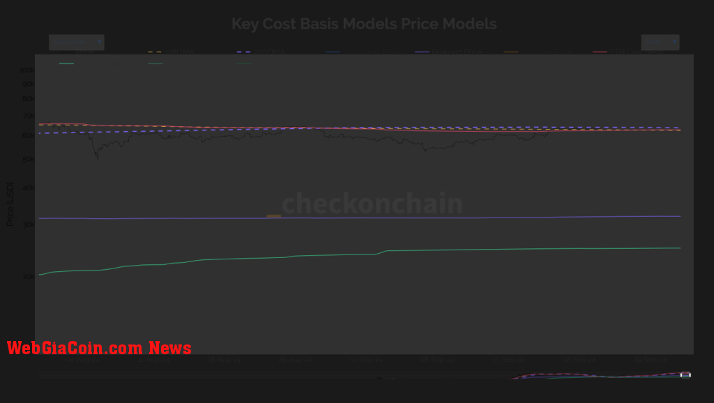 Key Cost Basis Models Price Models (Checkonchain)