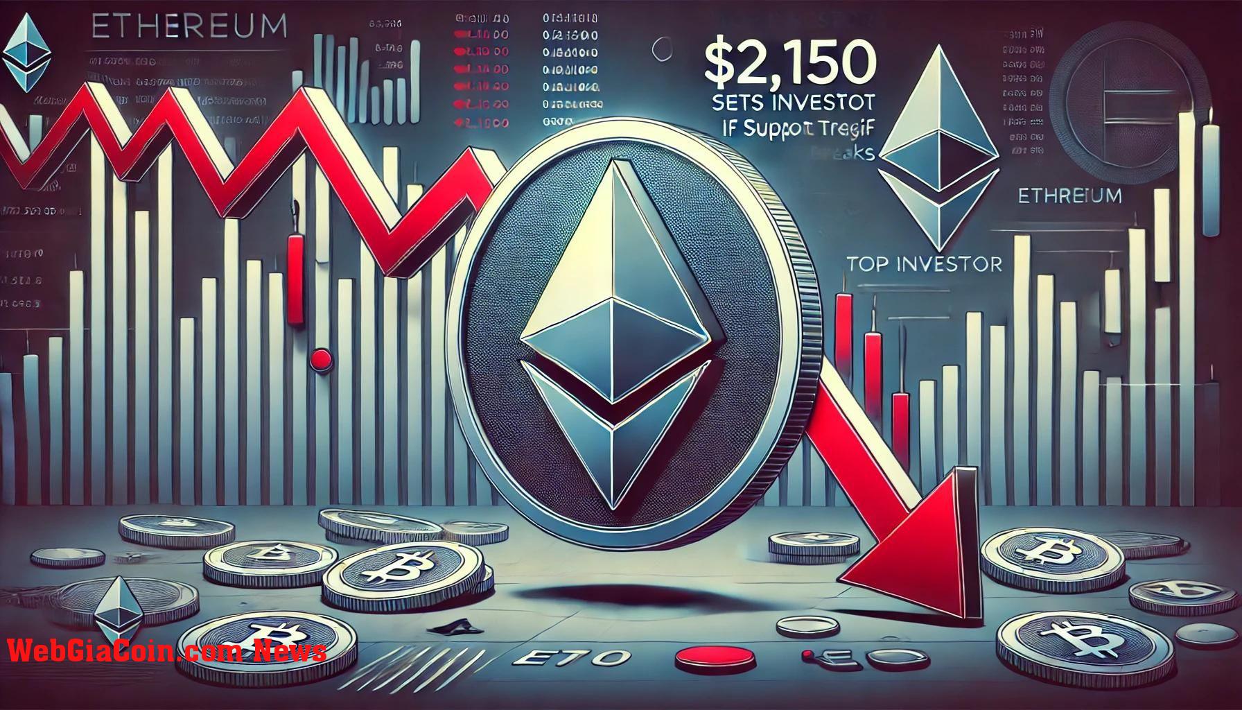 Ethereum có nguy cơ giảm sâu hơn nữa: Nhà đầu tư hàng đầu đặt mục tiêu 2.150 đô la nếu hỗ trợ bị phá vỡ