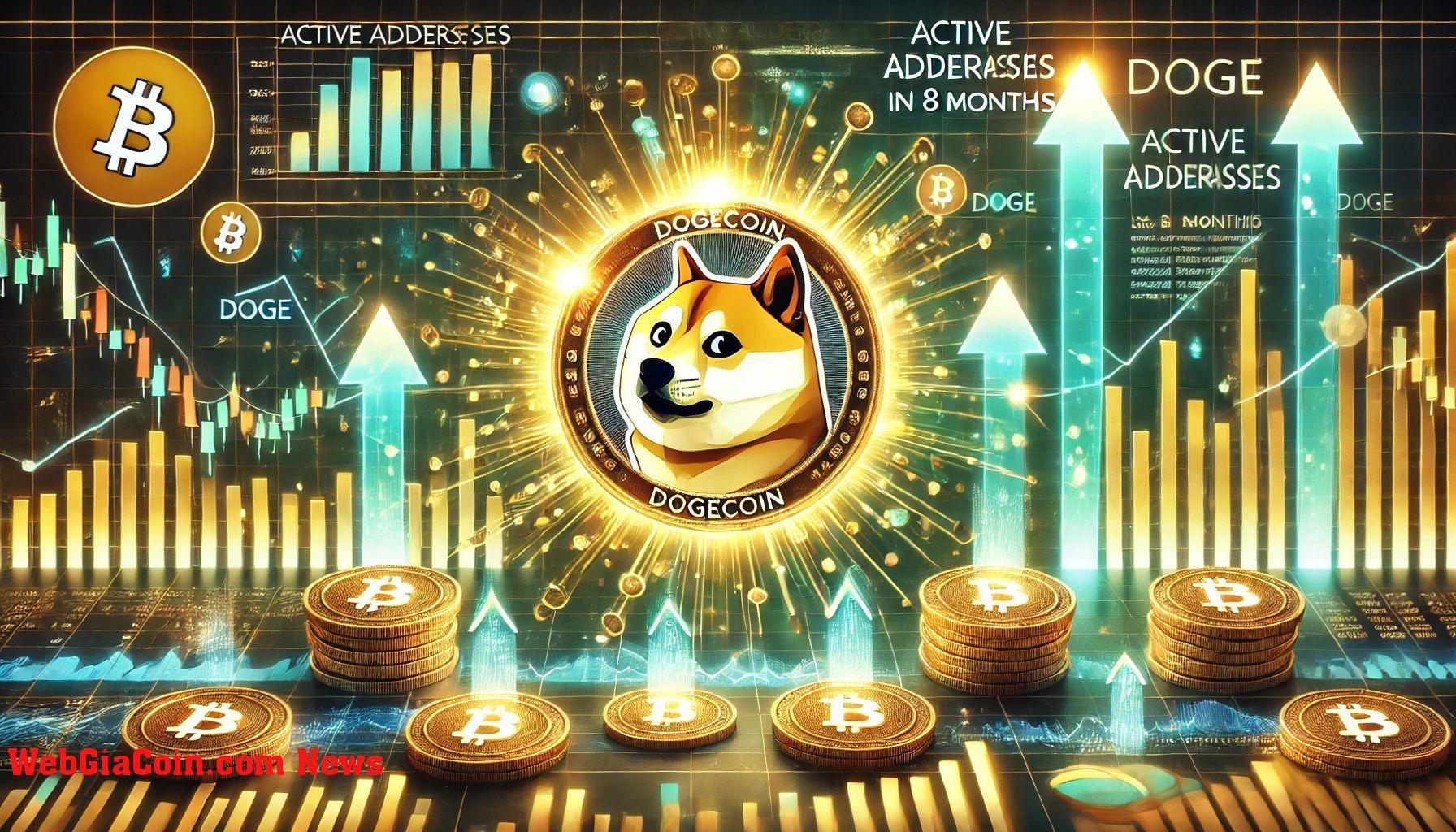 Địa chỉ Dogecoin đang hoạt động đạt mức cao nhất trong 8 tháng – DOGE sắp tăng giá?