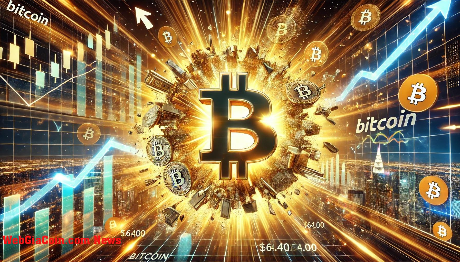 Hơn 182 triệu đô la bị xóa sổ khi giá Bitcoin vượt ngưỡng 64.000 đô la và đẩy những người bán ra giá treo cổ