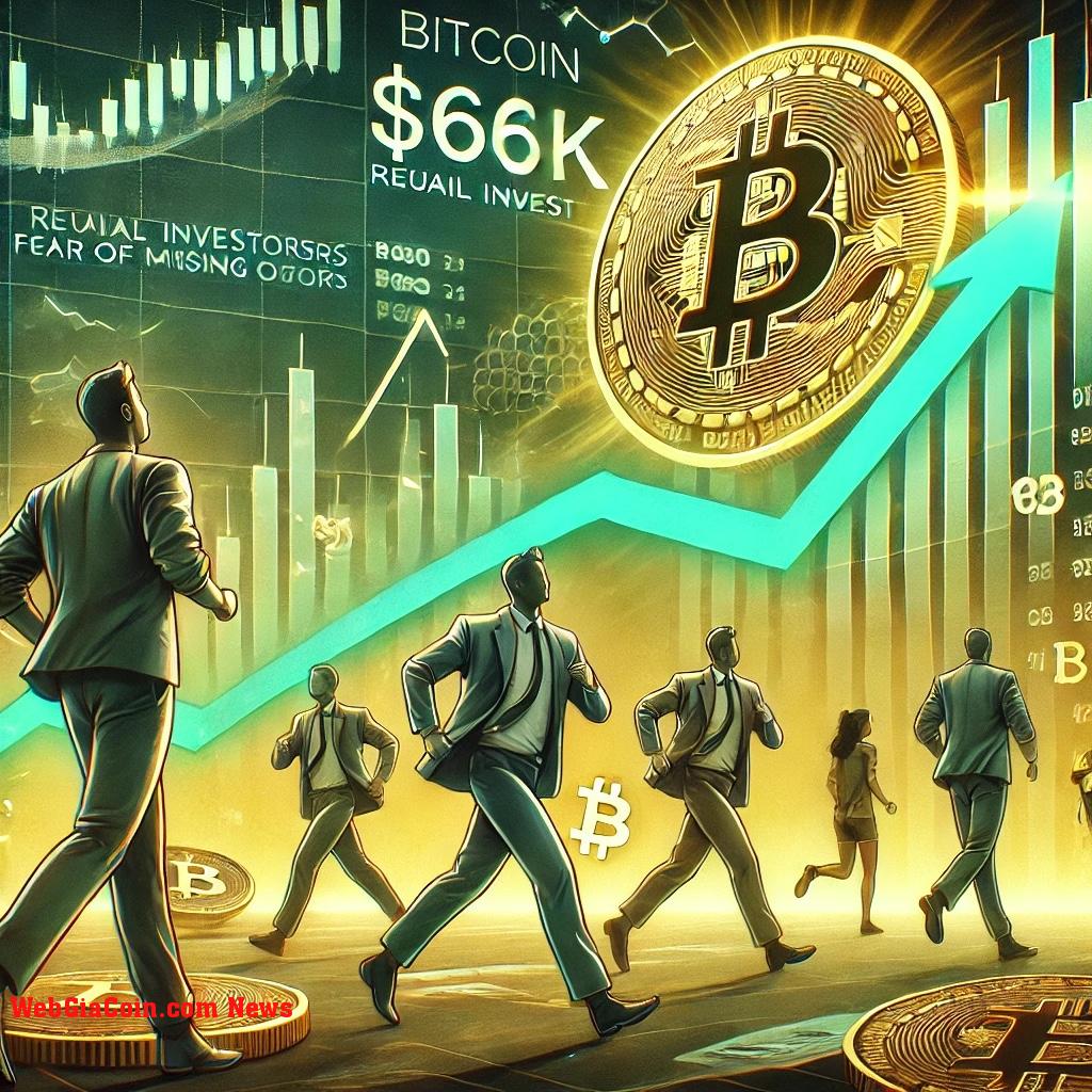 Bitcoin lấy lại mức 66.000 đô la nhưng các nhà đầu tư bán lẻ vẫn còn chậm trễ—liệu có phải làn sóng FOMO cuối cùng đang đến không?