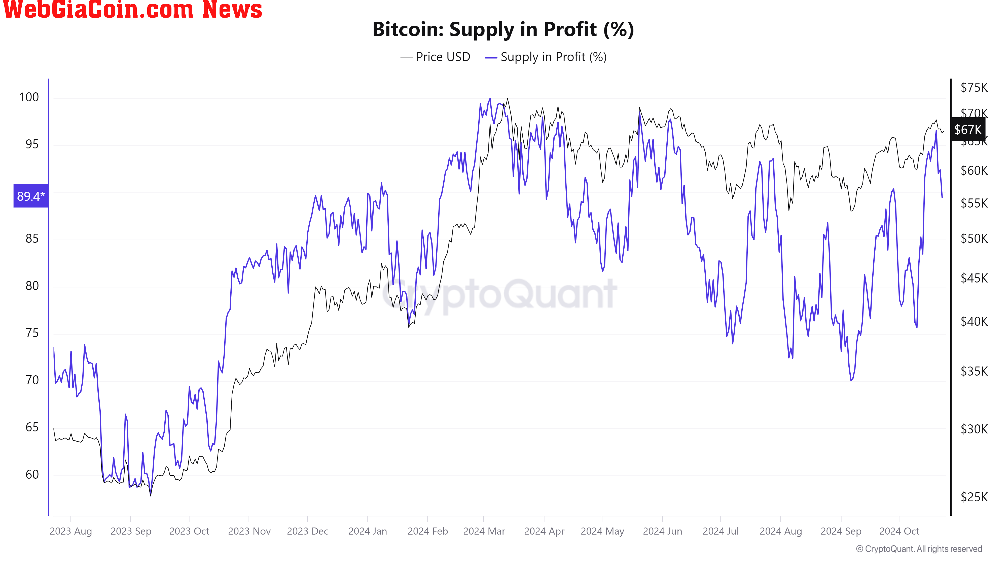 Bitcoin Supply in Profit