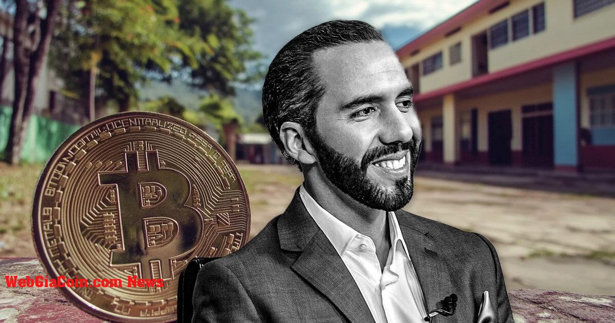 Tổng thống El Salvador Nayib Bukele quyên góp 2 Bitcoin xây dựng 1.000 trường học ở Honduras