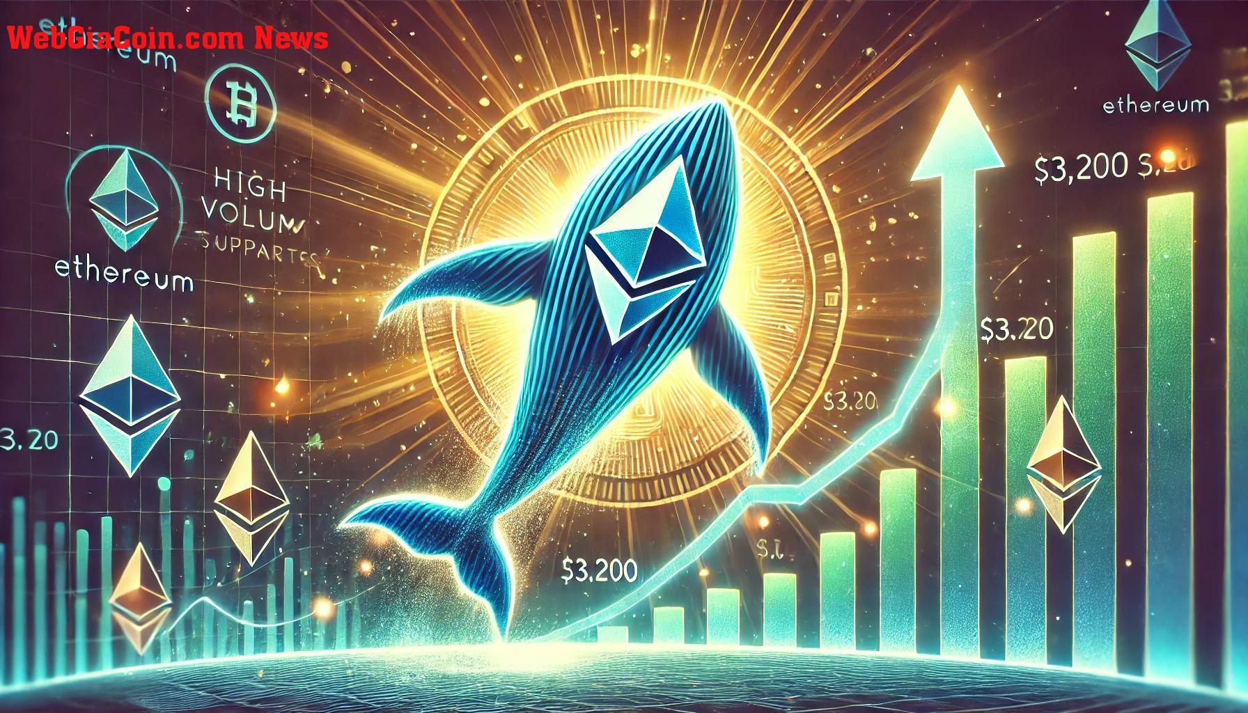 Giá giao dịch Ethereum Whale tăng nhanh – Khối lượng lớn hỗ trợ biến động lên tới 3.200 đô la