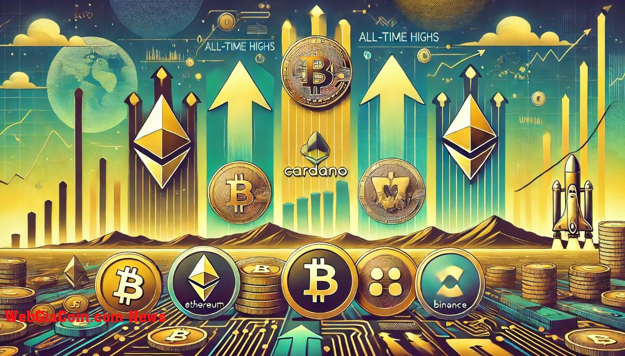 Mọi sự chú ý đổ dồn vào altcoin: 4 loại tiền điện tử dự kiến sẽ sớm thách thức mức cao nhất mọi thời đại của chúng