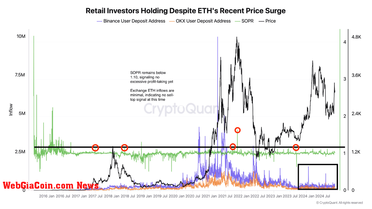 Ethereum retail investors holding. 