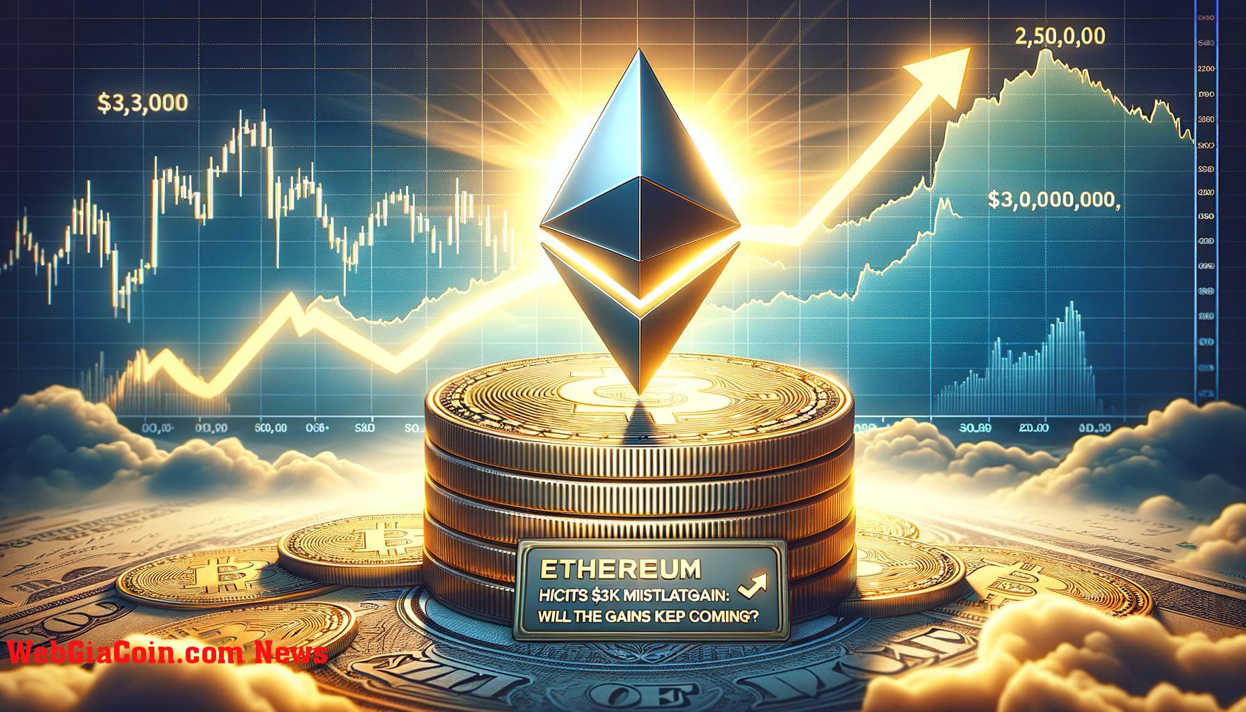 Giá Ethereum vượt qua mức giảm: giá tăng 10% và hướng tới mục tiêu tăng giá cao hơn