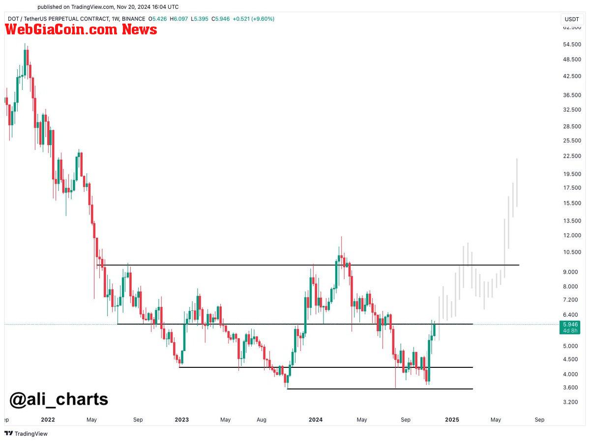 Polkadot testing weekly supply after holding key support