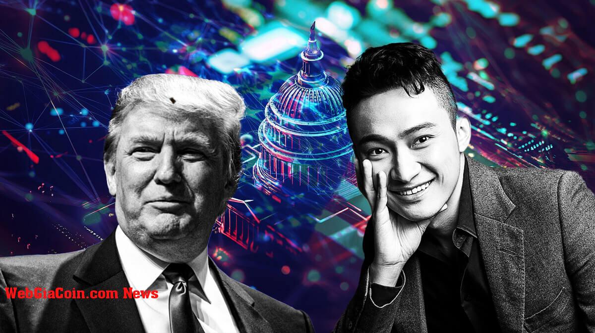 Trump và các con trai của ông sẽ nhận được ít nhất 15 triệu đô la sau khi Justin Sun đầu tư vào token World Liberty