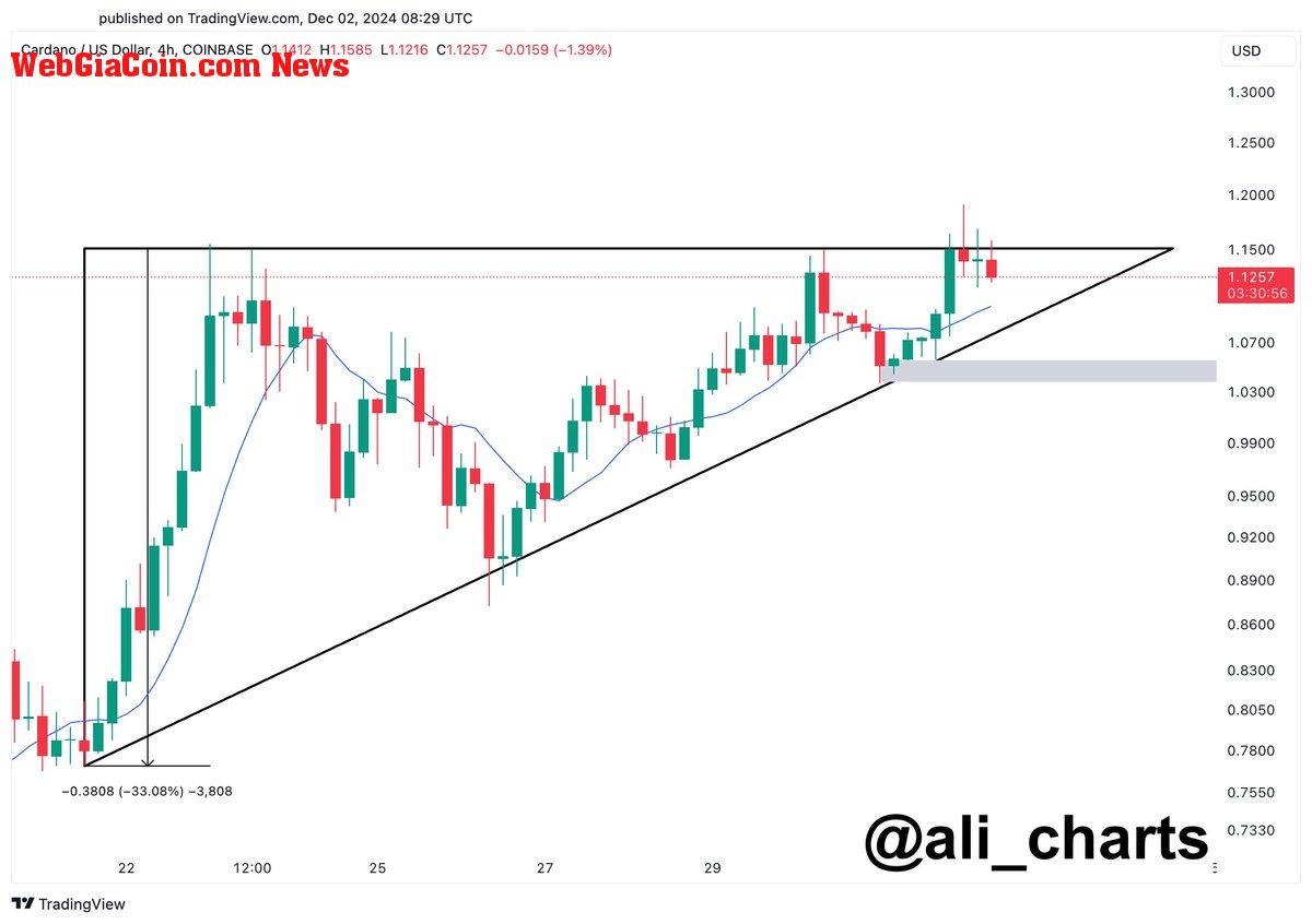 Cardano could face a correction soon