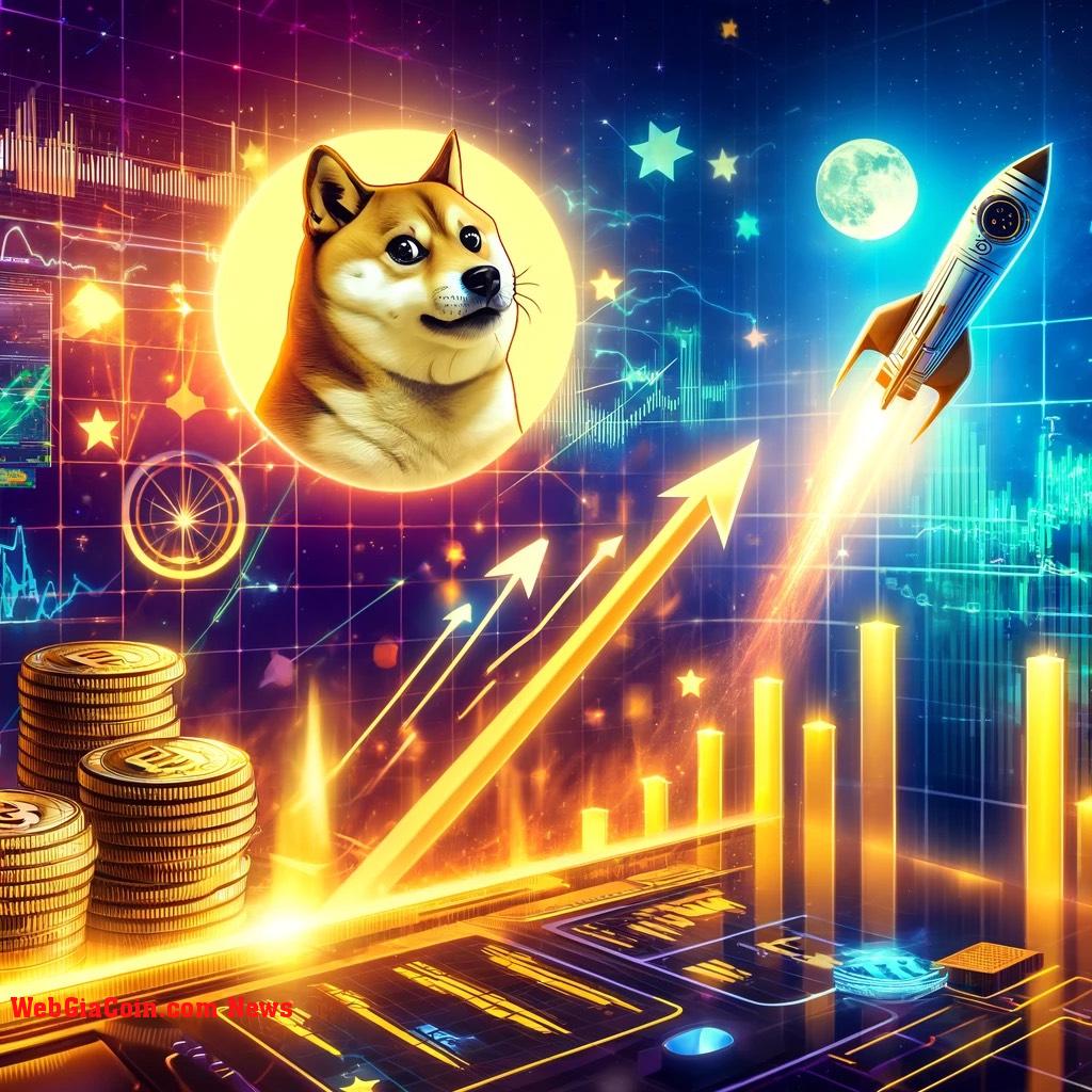 Sự hình thành mô hình Bullish Flag đưa giá Dogecoin lên mức cao tới 2,15 đô la trong chu kỳ này