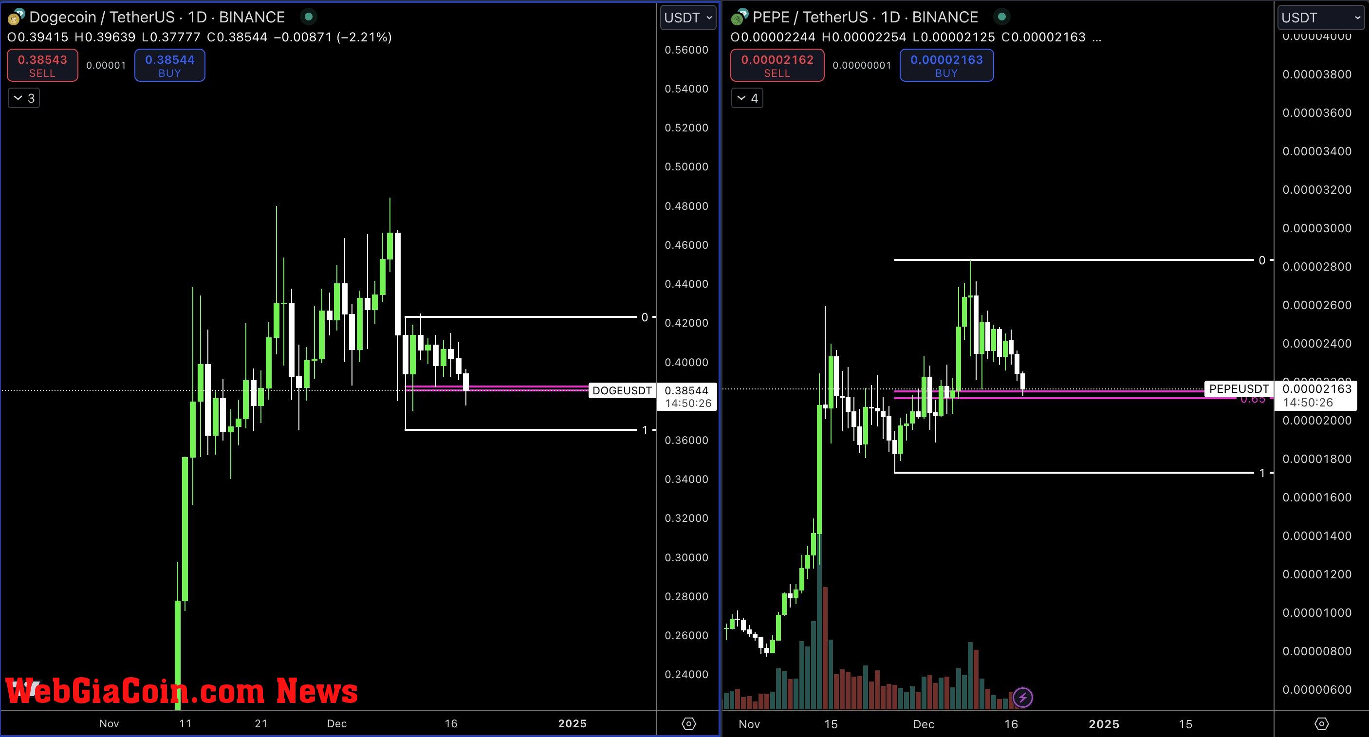 Dogecoin price analysis, 1-day chart