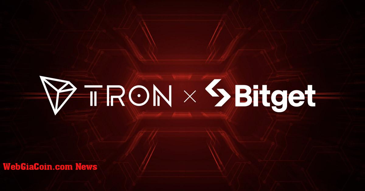 Bitget công bố hợp tác chiến lược với TRON Blockchain bao gồm việc mua lại 10 triệu đô la TRX