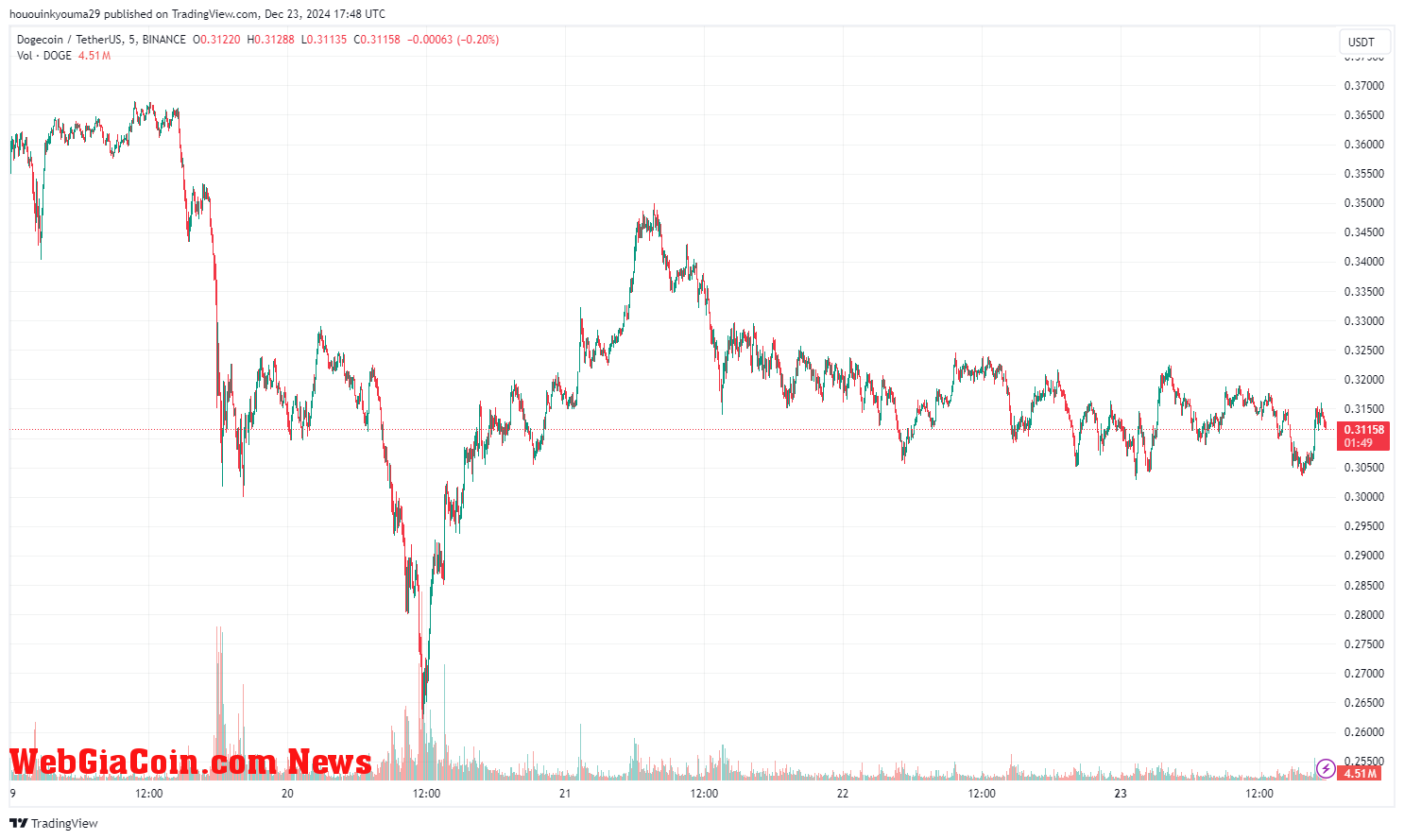 Dogecoin Price Chart