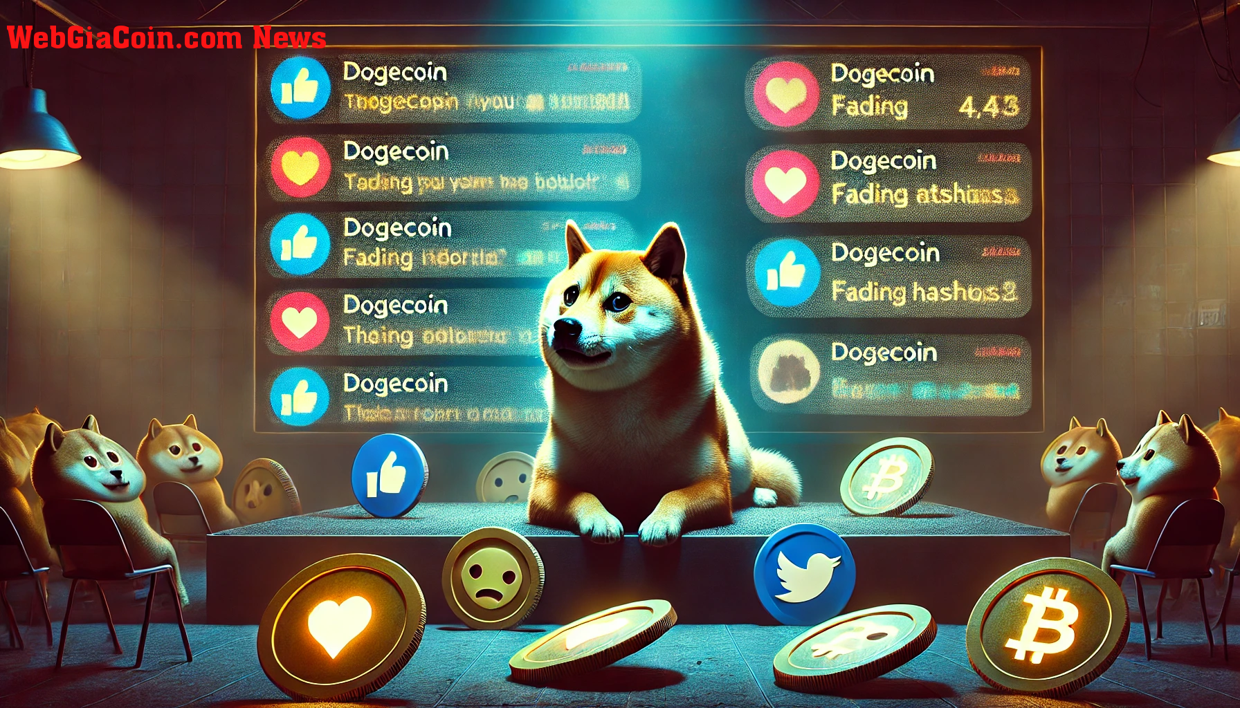 Dogecoin và các Memecoin khác không còn thu hút sự chú ý của mạng xã hội: Santiment