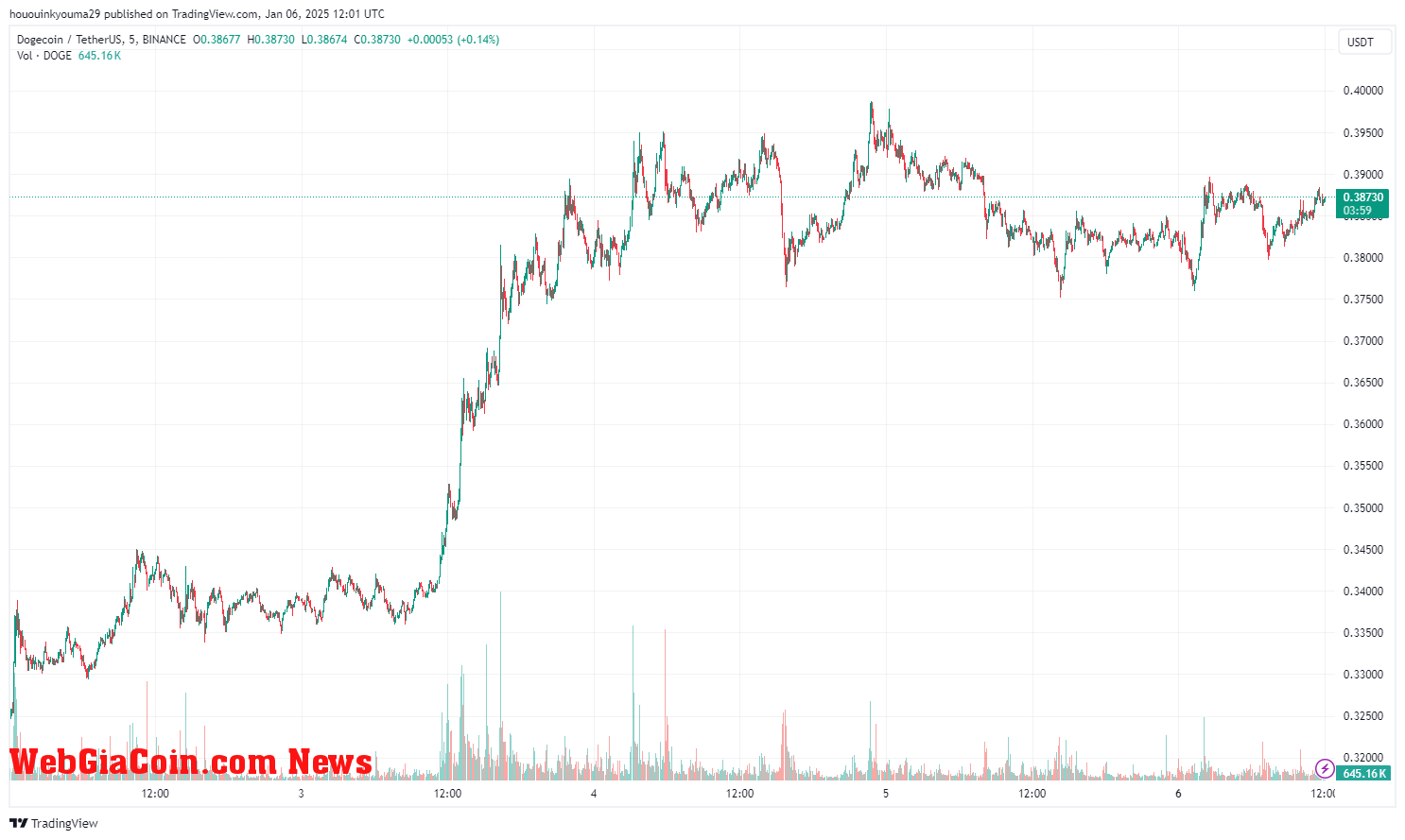 Dogecoin Price Chart