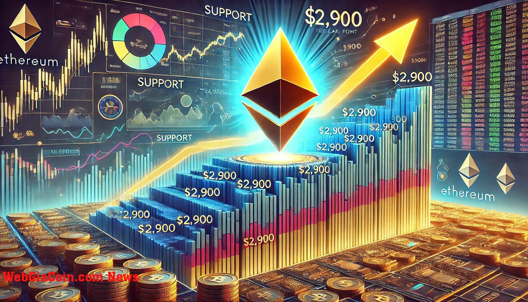 Ethereum nắm giữ trên mức giá chính – Dữ liệu chỉ ra mức $2.900 như một yếu tố kích hoạt tăng giá