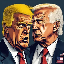 Biểu tượng logo của Trump vs Biden