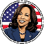 Biểu tượng logo của Kamala Harris (kamalaharristoken.xyz)