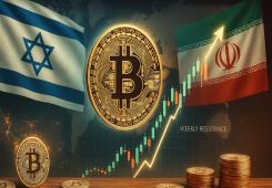 giá bitcoin: Bitcoin nắm giữ vững mẽ bất chấp căng thẳng giữa Israel và Iran – Kháng cự hàng tuần bắt đầu bị phá vỡ