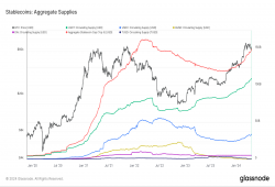 giá bitcoin: Năm stablecoin hàng đầu gần mức cao nhất mọi thời đại với vốn hóa thị trường 150 tỷ USD