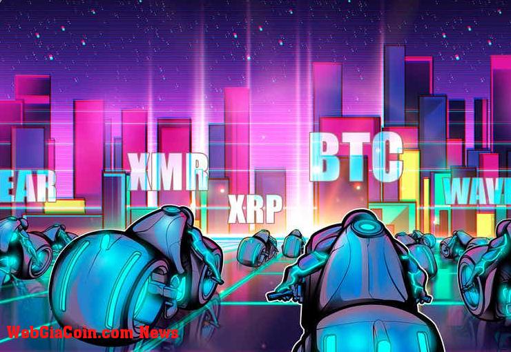 5 loại tiền điện tử hàng đầu nên xem trong tuần này: BTC, XRP, NEAR, XMR, WAVES