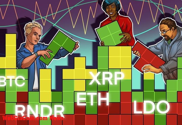 Giá Bitcoin đi ngang có thể dẫn đến đột phá về ETH, XRP, LDO và RNDR